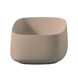 Artceram Cognac Раковина накладная Quadro 43x43 см, Saniglaze, цвет: biscuit