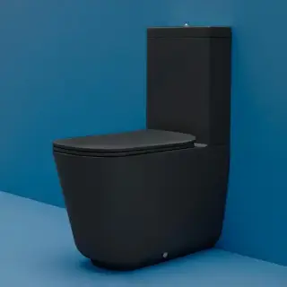 Kerasan Tribeca Унитаз моноблок 60х35см, c креплением WB5N, цвет: черный матовый