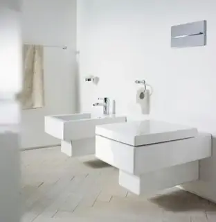 Duravit Vero Унитаз подвесной 37x54.5см, с вертикальным смывом с сиденьем, цвет: белый