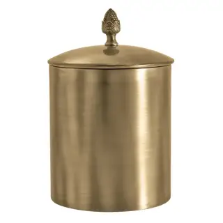 TW SSS6501, ведро с крышкой диаметр 22 x h29см, материал латунь, напольное, цвет: бронза