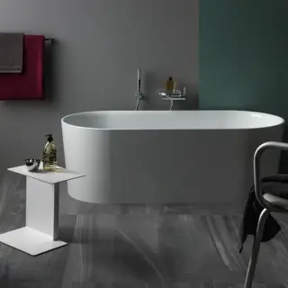 Laufen VAL Ванна 160x75x45см, отдельностоящая, с слив-переливом, материал: композит, цвет: белый