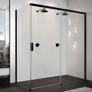 Novellini Opera Душевой угол 120х91х200см., Dx, стекло, цвет: черный