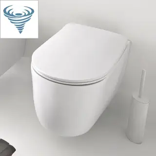 Kerasan Nolita Унитаз безободковый подвесной 55х35 см, Tornado, с креплениями WB9N, цвет: белый матовый