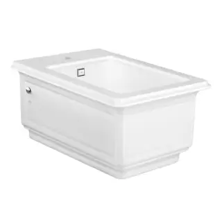 Gessi Eleganza Биде подвесное 56х39см., с 1 отверстием под смеситель, с сифоном, цвет: белый