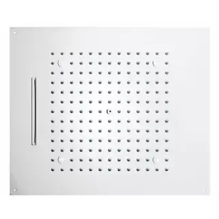 BOSSINI DREAM/2 Верхний душ 570 x 470 мм, 2 режима (дождь, каскад), с 4 LED (белый), блок питания/управления, цвет: белый матовый