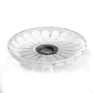 3SC Montblanc Лоток универсальный, крулый, настольный, цвет: прозрачный хрусталь/хром