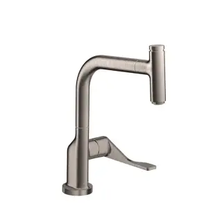 Axor Citterio Смеситель для кухни, однорычажный, на 1 отв, с выдвижным душем, излив: 219мм, цвет: под сталь