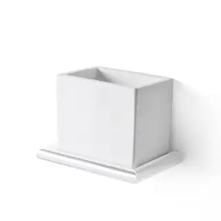 3SC Guy Стакан подвесной, композит Solid Surface, цвет: белый матовый/белый матовый