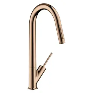 Axor Starck Смеситель для кухни, на 1 отв., с вытяжным изливом, цвет: полированное красное золото