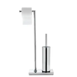 3SC Piantane Напольная стойка с держателем тб и ёршиком, цвет: хром