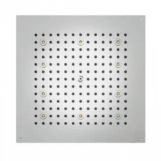 BOSSINI DREAM-CUBE Верхний душ 470 x 470 мм, с 8 LED  RGB, блок питания/управления, Cromoterapia, гибкая подводка, цвет: хром
