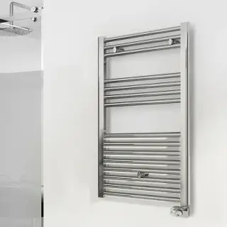 Irsap Ares Полотенцесушитель электрический 58x81.8x3см (15 трубок-2 промежутка), мощность: 400 ватт, с хромир. регулятором, провод: 120см, цвет: хром