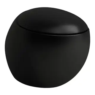 Laufen Alessi One Унитаз 58.5х39х35.5см., подвесной, безободковый, LLC, цвет: черный матовый