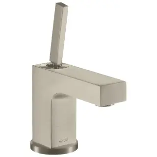 Axor Citterio Смеситель для раковины, на 1 отв., излив 10.4см, с донным клапаном, цвет: шлифованный никель