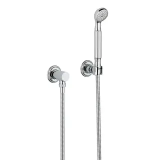 THG Dragon Moon Душевой комплект с ручным душем, шлангом 1500 мм., подводом воды и держателем, цвет: хром