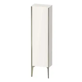 Duravit XViu Шкаф подвесной 40x24x133см, с 1 дверью, 3 стеклянными полками (петли справа), цвет: белый глянцевый/champagne matt
