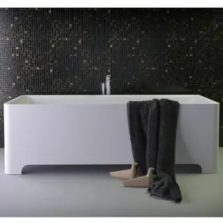 KNIEF Feel Ванна отдельностоящая 180х80х50 см, со сливом, цвет: белыйматовый