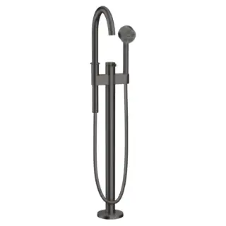 Axor One Смеситель для ванны, напольный, с ручным душем, цвет: шлифованный черный хром