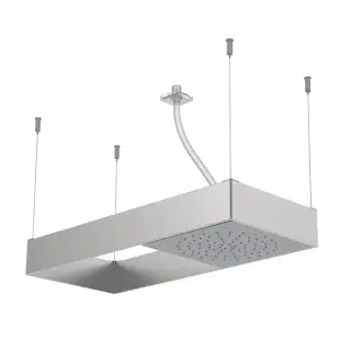 Carlo Frattini Wellness Верхний душ Moove потолочного монтажа в раме из нержавеющей стали, передвижной модуль подачи воды, цвет: хром