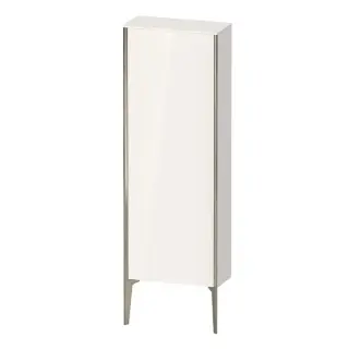 Duravit XViu Шкаф подвесной 50x24x133см, с 1 дверью, 3 стеклянными полками (петли справа), цвет: белый глянцевый/champagne matt