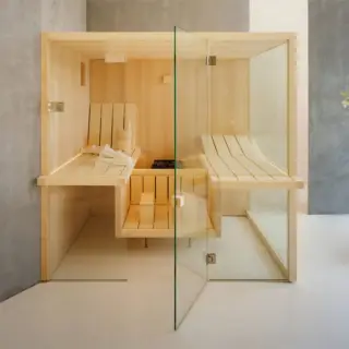 Effegibi Air 80 Corner Био-Сауна 247x162x213см, угловая SX, цвет: осина натуральная