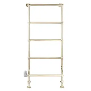 Devon&Devon Baccus 7 Полотенцесушитель электрический 75х15.7хh155.7см, напольный, термостат белый, подключение SX, цвет: светлое золото