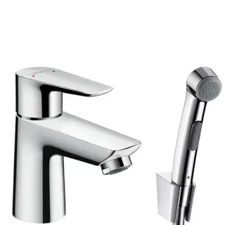 Hansgrohe Talis E, Смеситель для раковины с гигиеническим душем, с донным клапаном, Цвет: хром