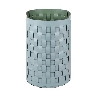 ADJ Круглая корзина для белья Bottega, D40xH57 см., цвет: небесный/эвкалипт