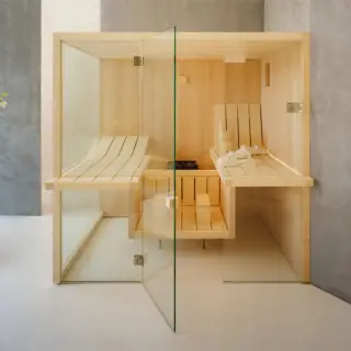 Effegibi Air 80 Corner Био-Сауна 247x162x213см, угловая DX, цвет: осина натуральная