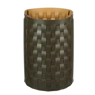 ADJ Круглая корзина для белья Bottega, D40xH57 см., цвет: оливковый/горчичный