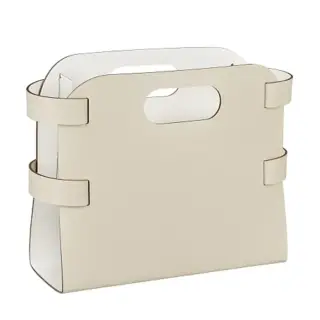 ADJ Журнальница, 16x36xH25 см., цвет: панна котта/белый