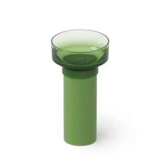 Dea Design Pedestal Basin Раковина 48х48х90см., напольная, без отв., Glasstech, прозрачная смола, цвет: Emerald R3