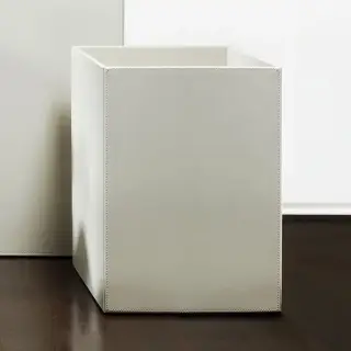 Decor Walther Brownie WB Корзина для белья 25.5x25.5x30, напольная, цвет: белая кожа