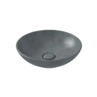 Globo Le Pietre Раковина 40х14 см, без отв., накладная, с донным клапаном, цвет: Peperino grigio