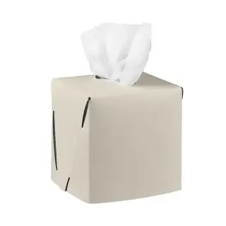 Colombo Adj Салфетница Kleenex, 12x12H12 см, цвет: панна котта/белый