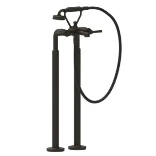 Gessi Venti20 Смеситель для ванны, напольный, с ручным душем и шлангом 150см., цвет: Aged Bronze