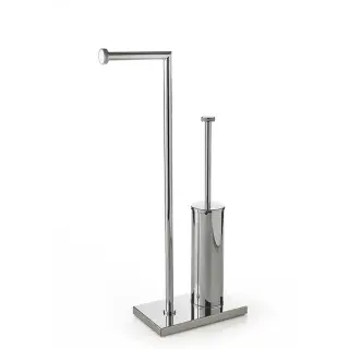 3SC Ribbon Напольная стойка, 63см, с полотенцедержателем и туалетным ёршиком, цвет: хром