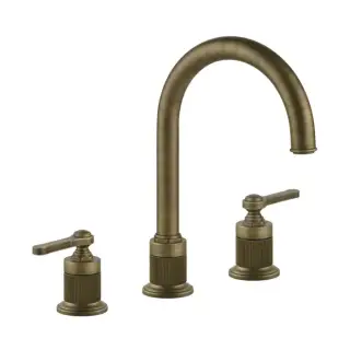 Gessi Venti20 Смеситель для раковины, на 3 отв., излив 17.2см., цвет: Antique Brass