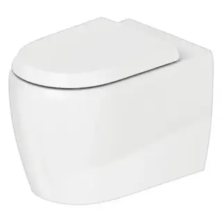 Duravit Qatego Унитаз 39х60см., напольный, безободковый, HygieneGlaze , цвет: белый