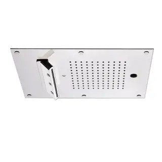 Carimali MyDream Верхний душ 450х300 мм, потолочный, 121 форсунка, 3 потока воды: дождь, каскад, распылители, двойной каскад, цвет: хром