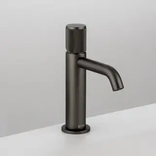 Gattoni MD Смеситель для раковины, 1 отв., ручки RONCO, с донным клапаном, цвет: черный матовый