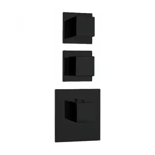 Bossini Cube Смеситель для душа, встраиваемый, термостатический, цвет: черный матовый