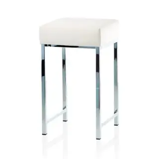 Decor Walther DW 64 Табурет 30x30x52cм, напольный, цвет: хром / белый