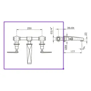 Nicolazzi Встраиваемая часть для смесителя со стены