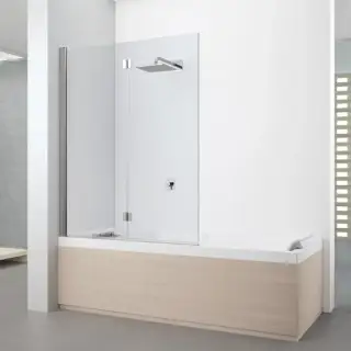 Novellini Young Шторка на ванну 120х151,6см., правая SX, стекло прозрачное, цвет: хром