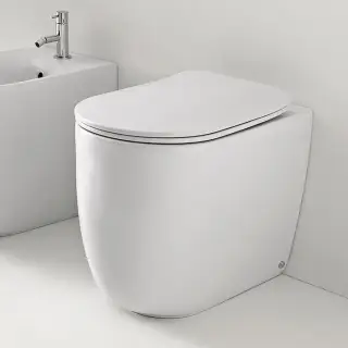 Kerasan Nolita Унитаз безободковый пристенный 55х35 см, с креплениями WB5N, цвет: Белый матовый