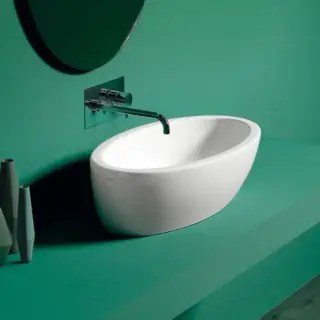 Simas Lft Spazio Раковина 63 см, без отв., цвет: белый