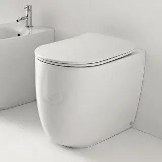 Kerasan Nolita Унитаз безободковый пристенный 55х35 см, с креплениями WB5N, цвет: белый глянцевый