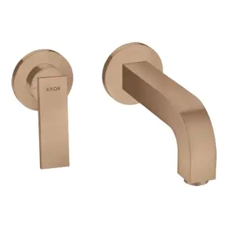 Axor Citterio Смеситель для раковины 220, встраиваемый, излив: 22см., цвет: шлифованное красное золото