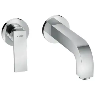Axor Citterio Смеситель для раковины, встраиваемый, излив 220 мм, с розетками, внешняя часть, цвет: хром